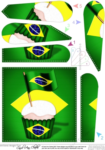 Flying the Flag Brazil Fan Pyramage Topper