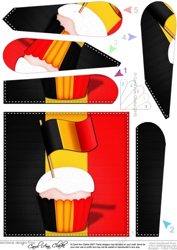 Flying the Flag Belgium Fan Pyramage Topper