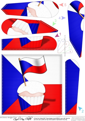 Flying the Flag Czech Republic Fan Pyramage Topper
