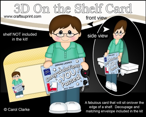 3D On the Shelf Card Kit - Lenard has passed his Driving Test!