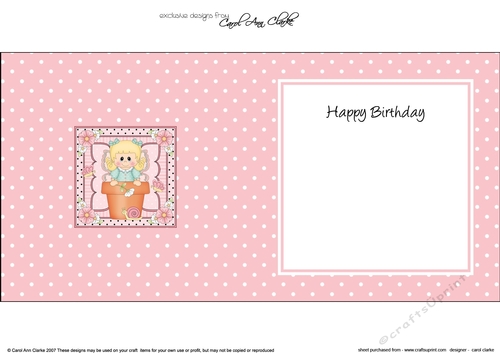 Flower Pot Friends Cute Little Fairy Blossom square landscape insert