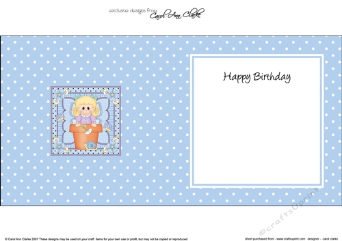 Flower Pot Friends Cute Little Fairy Rosina square landscape insert