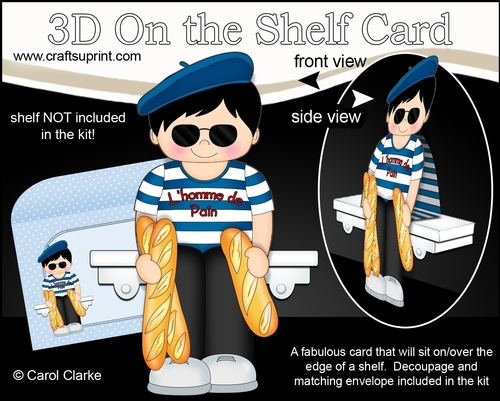 3D On the Shelf Card Kit - LHomme de Pain Jaques is the French Bread Seller