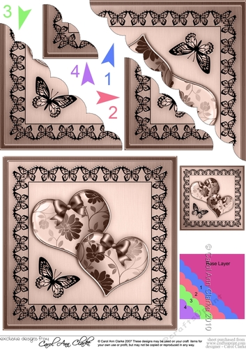 Elegant Romance Scallop Corner side stacker Topper