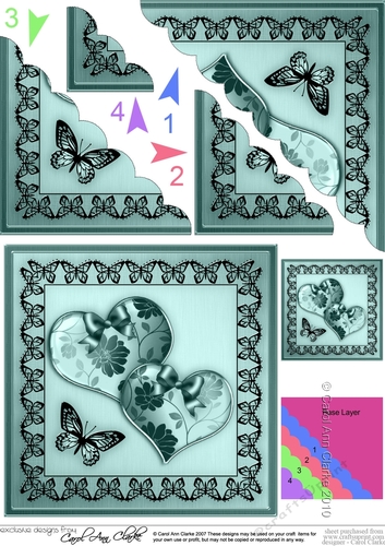 Elegant Romance Scallop Corner side stacker Topper