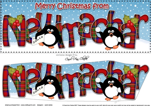 Large DL Merry Christmas from NEWMACHAR 3D decoupage 