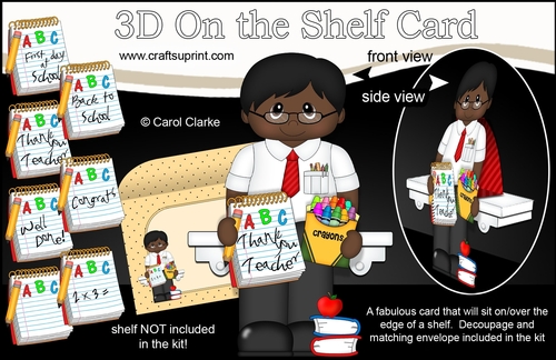 3D On the Shelf Card Kit - Little Ethnic Teacher Mr Harris 