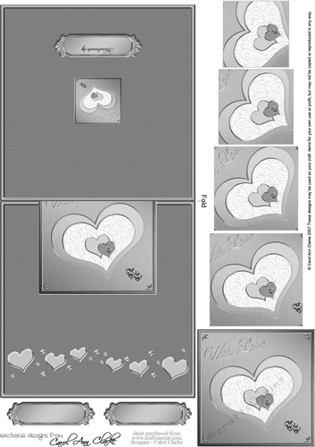 Elegant Hearts No-Hole Over the Edge with Spiral Pyramid Topper
