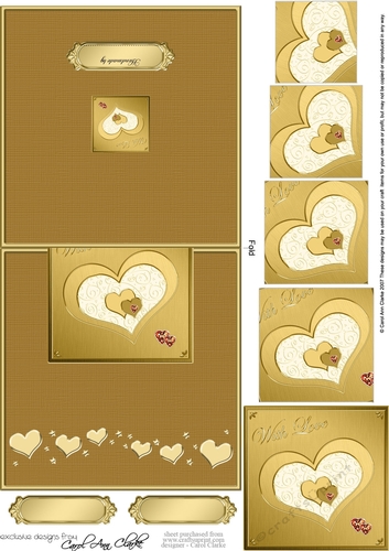Elegant Hearts No-Hole Over the Edge with Spiral Pyramid Topper