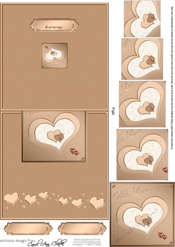 Elegant Hearts No-Hole Over the Edge with Spiral Pyramid Topper