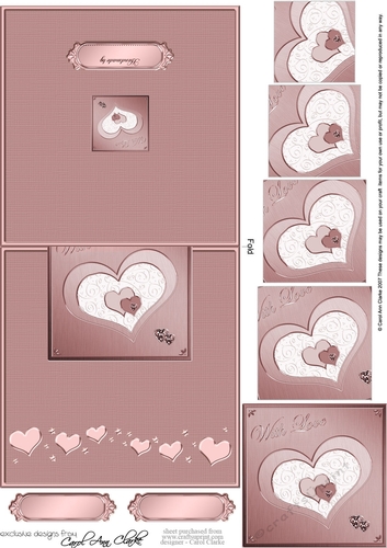 Elegant Hearts No-Hole Over the Edge with Spiral Pyramid Topper