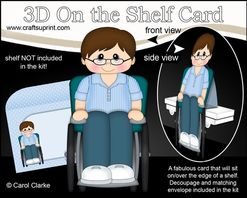 3D On the Shelf Card Kit - Young Man Addam is a Wheelchair User