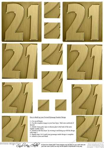 21st Metallic Age Twisted Pyramage sheet