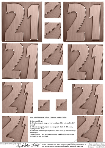 21st Metallic Age Twisted Pyramage sheet