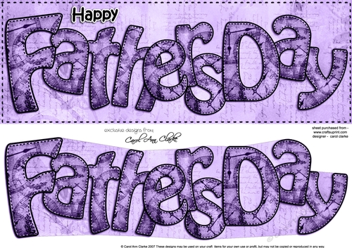 Large DL Happy FATHERS DAY Clocks 3D decoupage