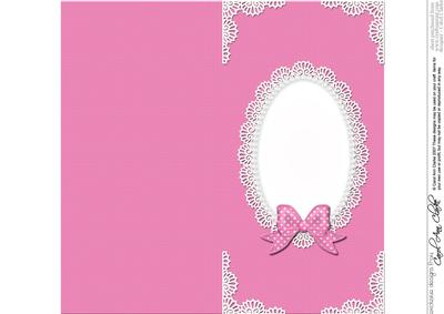 Dl Pearls and Lace Card Front or Insert