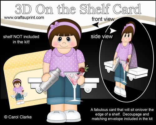 3D On the Shelf Card Kit - It is Cocktail Hour for Anise