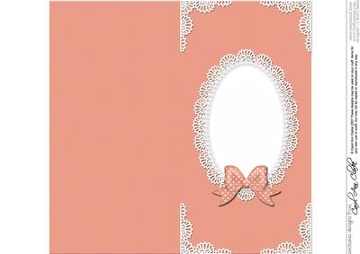 Dl Pearls and Lace Card Front or Insert