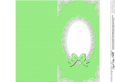 Dl Pearls and Lace Card Front or Insert