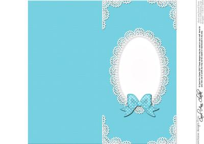 Dl Pearls and Lace Card Front or Insert