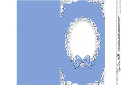 Dl Pearls and Lace Card Front or Insert