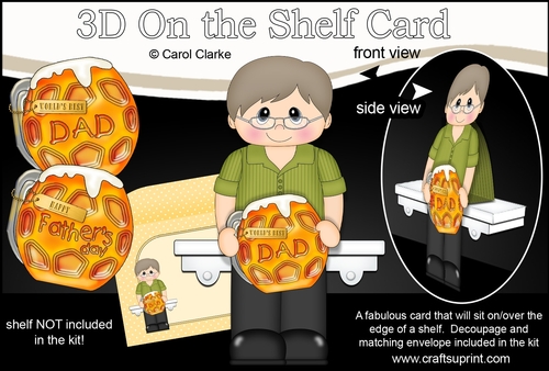 3D On the Shelf Card Kit - Dennis is the Worlds Best Dad