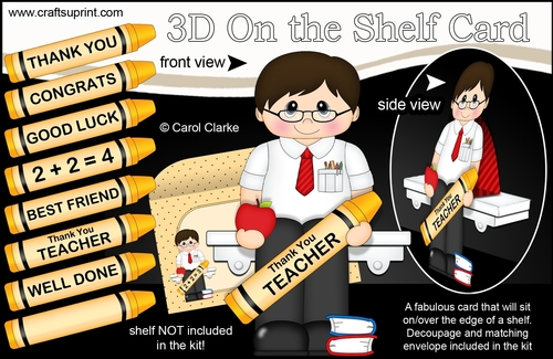 3D On the Shelf Card Kit - Mr Metcalf the Teacher