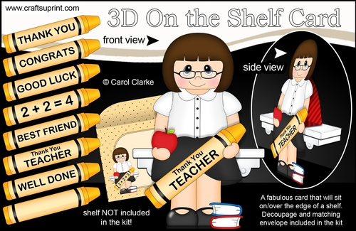 3D On the Shelf Card Kit - Miss Hughes the Teacher
