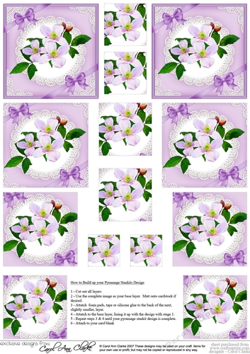 Clematis and Lace Pyramage sheet