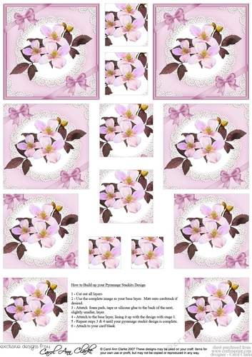 Clematis and Lace Pyramage sheet