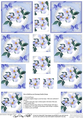 Clematis and Lace Pyramage sheet