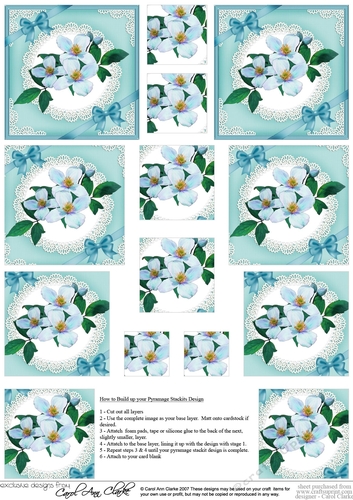 Clematis and Lace Pyramage sheet