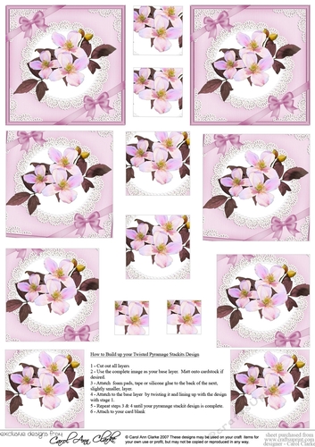 Clematis and Lace Twisted Pyramage sheet