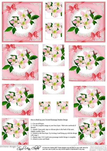 Clematis and Lace Twisted Pyramage sheet