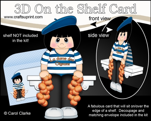 3D On the Shelf Card Kit - La Dame dOignon Berenice is the Onion Seller
