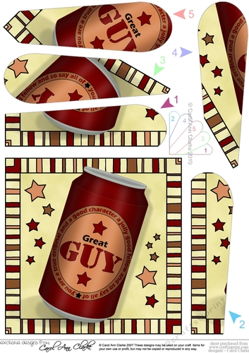 Great Guy Beer Can Fan Pyramage Topper