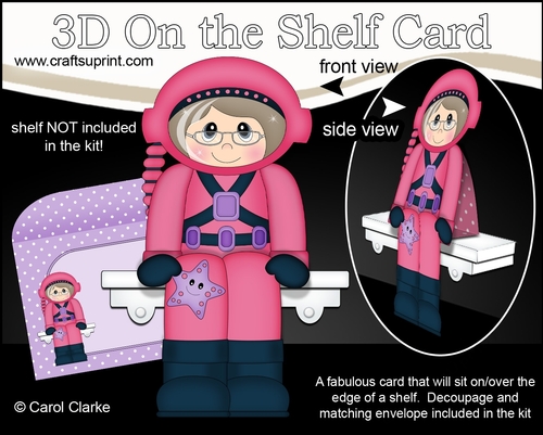3D On the Shelf Card Kit - Deep Sea Diver Georgetta is making a Splash