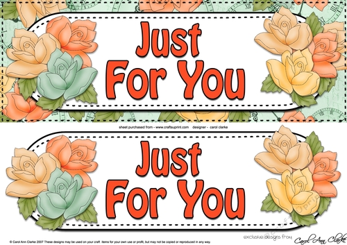 Large DL Time for Roses JUST FOR YOU 3D decoupage