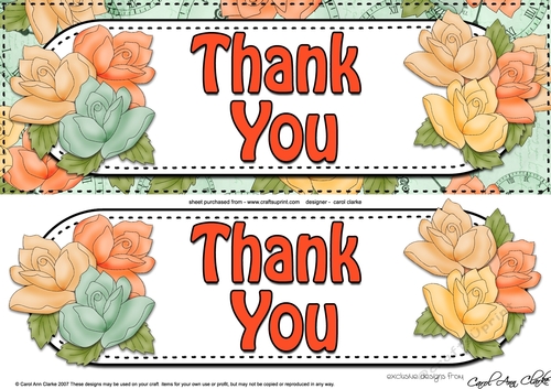 Large DL Time for Roses THANK YOU 3D decoupage
