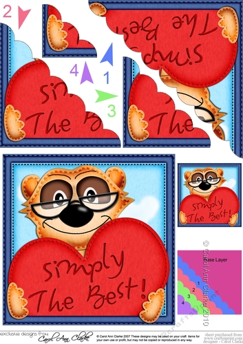 Frank Meerkat has a Heart Scalloped Corner Stacker