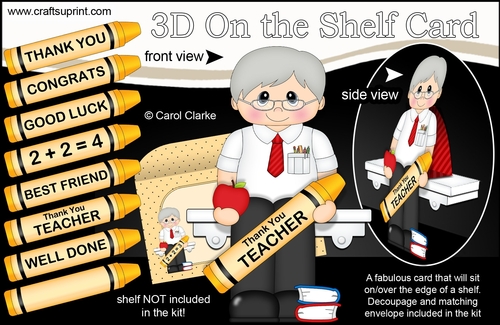 3D On the Shelf Card Kit - Mr Wilson the Teacher
