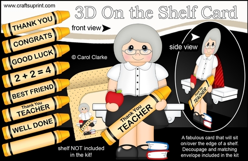 3D On the Shelf Card Kit - Mrs Johnson the Teacher