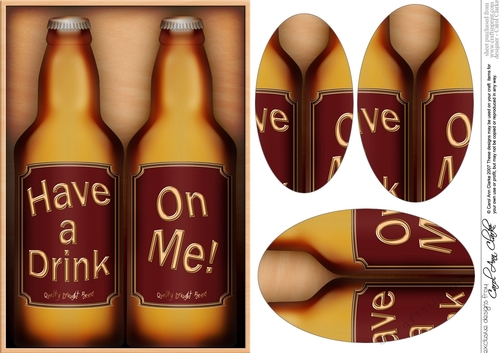 A5 HAVE A BEER ON ME! Beer Gift Set Oval Pyramage Topper