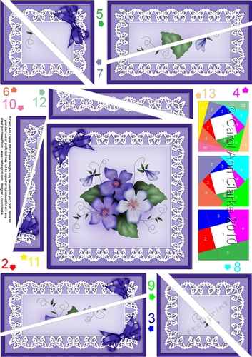 Pretty Viola Quick Card with Twisted Spiral Side Stacker