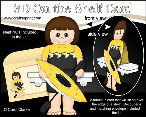 3D On the Shelf Card Kit - Little Canoeist Leola