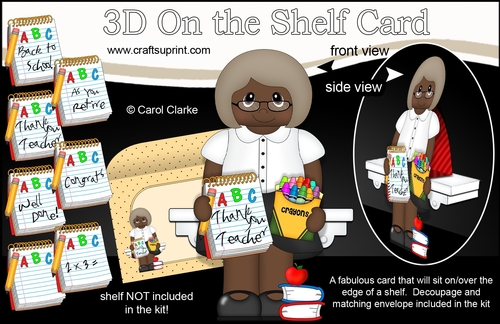 3D On the Shelf Card Kit - Little Ethnic Teacher Mrs Walsh 