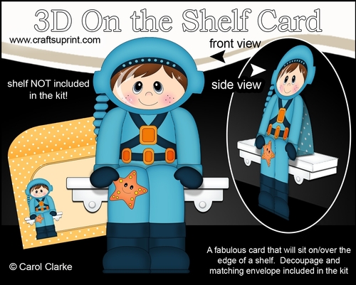 3D On the Shelf Card Kit - Deep Sea Diver Terrell is making a Splash