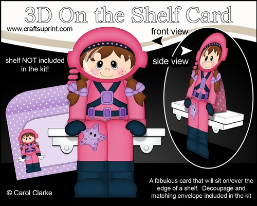 3D On the Shelf Card Kit - Deep Sea Diver Leesa is making a Splash