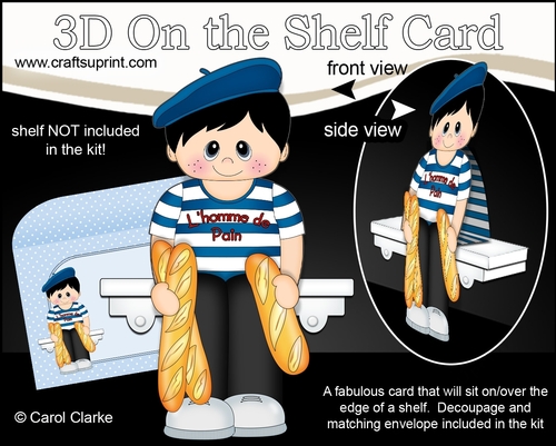 3D On the Shelf Card Kit - LHomme de Pain Timothée is the French Bread Seller