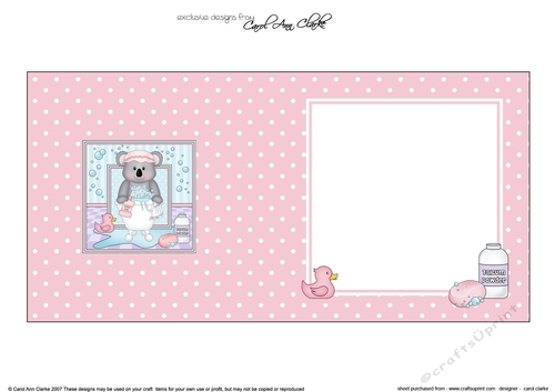 Cute Little Koala Bear Kitkat Bathtub Buddies square landscape insert
